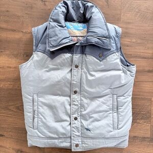VINTAGE Powder Gear Western Yoke Down Puffer Vest Blue
